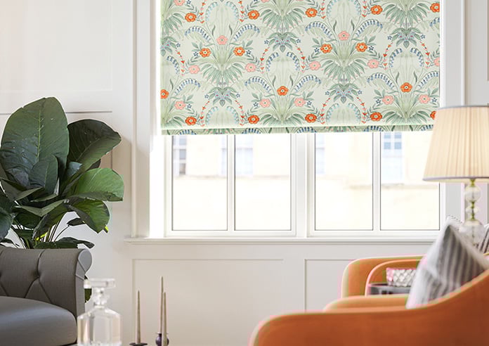 Cotswold Faux Silk, Persimmon - Motorised Roman Blind - Image 5